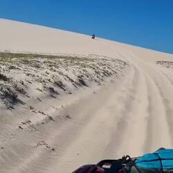 Heading back to Jeri through the dunes