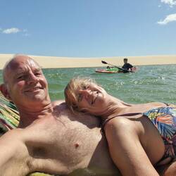 Relaxing in a hammock at the lagoon