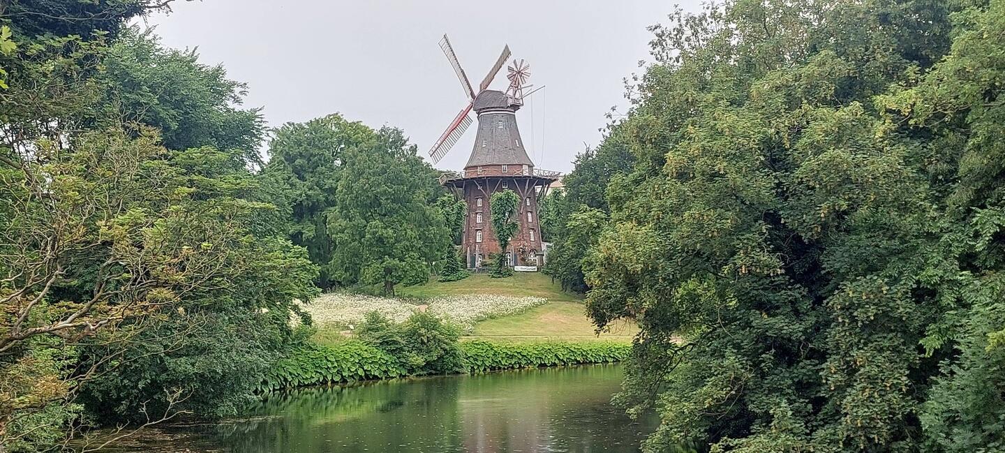 Berühmte Mühle auf dem Stadtwall