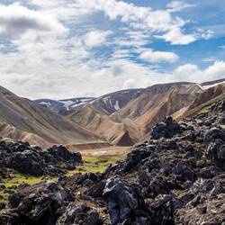 Rückblick vom Lavafeld aus