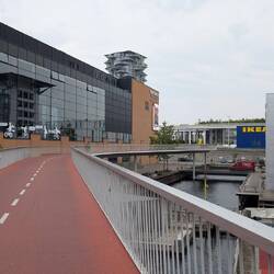 Über die Cykelslangen zum Hotel.