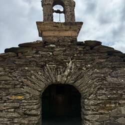 TINY church in Biduedo. I would've had to stoop to enter. Check that stone work.