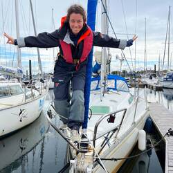 Comment on s'accorche au bateau jour 10 (vue de face)
