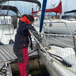 Comment on s'accorche au bateau jour 10 (vue latérale)