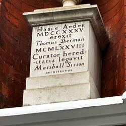 Thomas Sherman built this hall in 1735. Bequeathed to the trust in 1978 by Marshall Sisson.