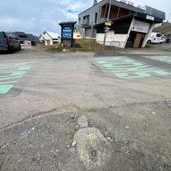 All that remained of the finish line