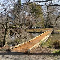 Am Anfang sieht der Park aus wie ein deutscher Park im Winter...