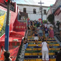 Die Treppe verbindet die Stadtteile Lapa und Santa Theresa
