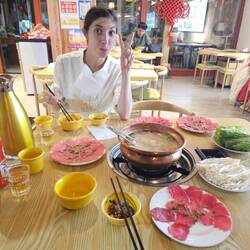 Au dîner : fondue chinoise de Yack!