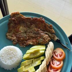 breakfast, Filipino eggplant-omelette