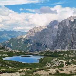 Bödensee und der Karnische Höhenkamm im Hintergrund