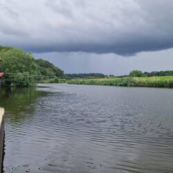The last few minutes of fishing before the storm front blows in