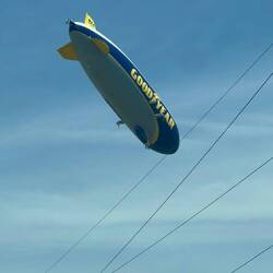 We were pretty much under the blimp as we traveled up hwy 41.