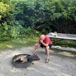 Looks like I'm really concentrating on this s'more. lol