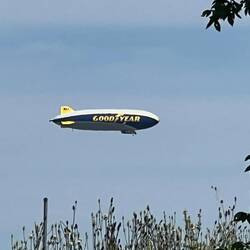 Close to Wittman Field, we could easily see the Goodyear Blimp