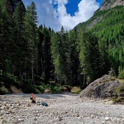 Pause an der Schwarzen Rienz...