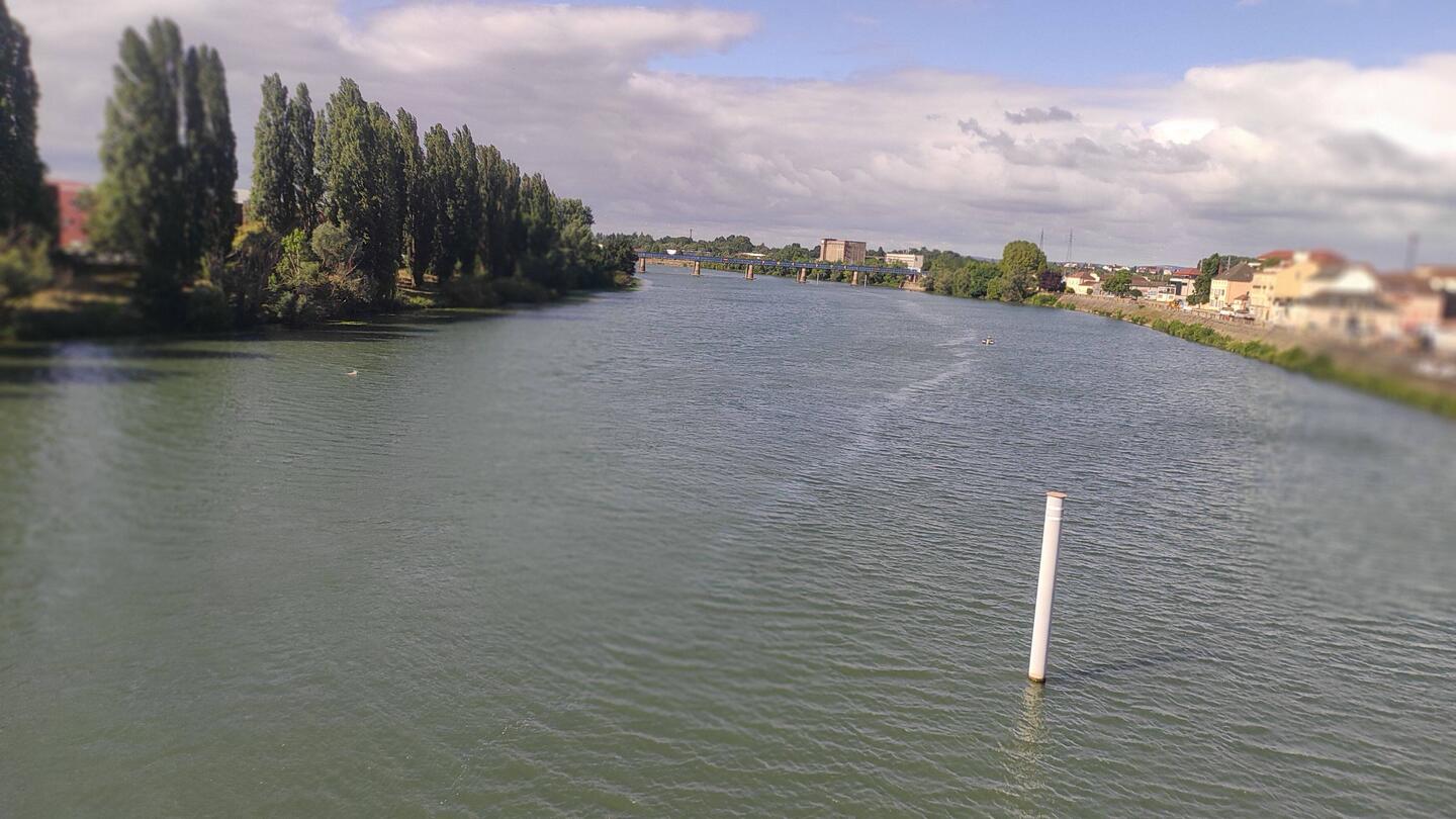 Première vue sur la Saône à Chalons