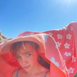 Ruby under a shade