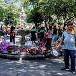 Street vendor of souvenirs.