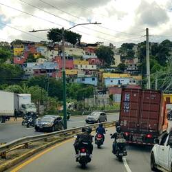 Entering Guatemala City. Traffic becomes very heavy, with stops lasting five minutes...