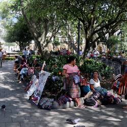 Street vendors of souvenirs.