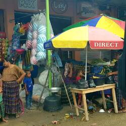 The road to Tikal also passes through many villages. Weekend markets further complicate traffic.