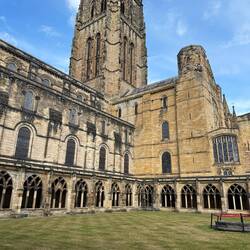 An interior shot from Durham Cathedral's courtyard