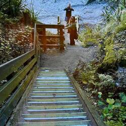 Der letzte Teil - die Treppe - ist dann natürlich steiler.
