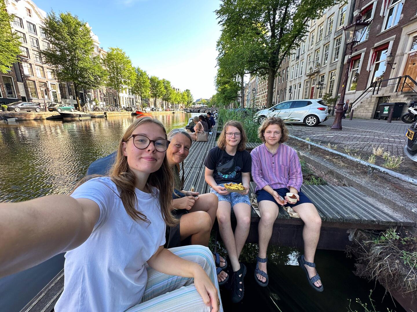 Sitting by the canals