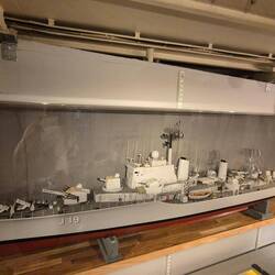 schwedische Zerstörer HMS Småland ist eines von zwei 1951-56 gebauten Schiffen der Halland-Klasse