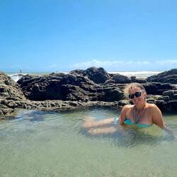 Cooling off in a rock pool