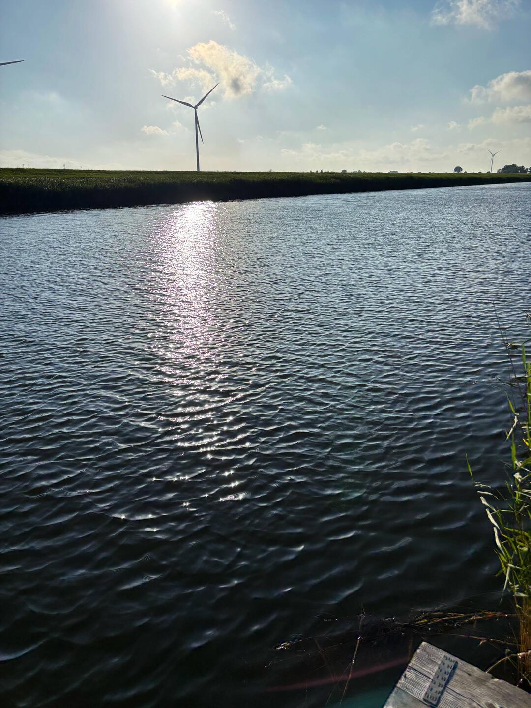 A big canal next to our farm stay