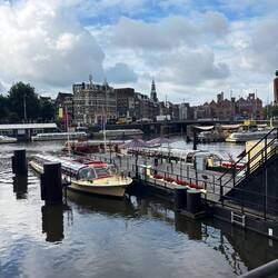 Waiting for our canal cruise