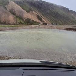 Furt bei Landmannalaugar - deutlich größer als vor 2 Tagen