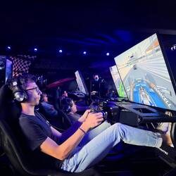 Philipp im Simulator