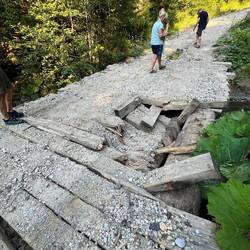 Die eingestürzte Brücke erleben wir auch nicht!