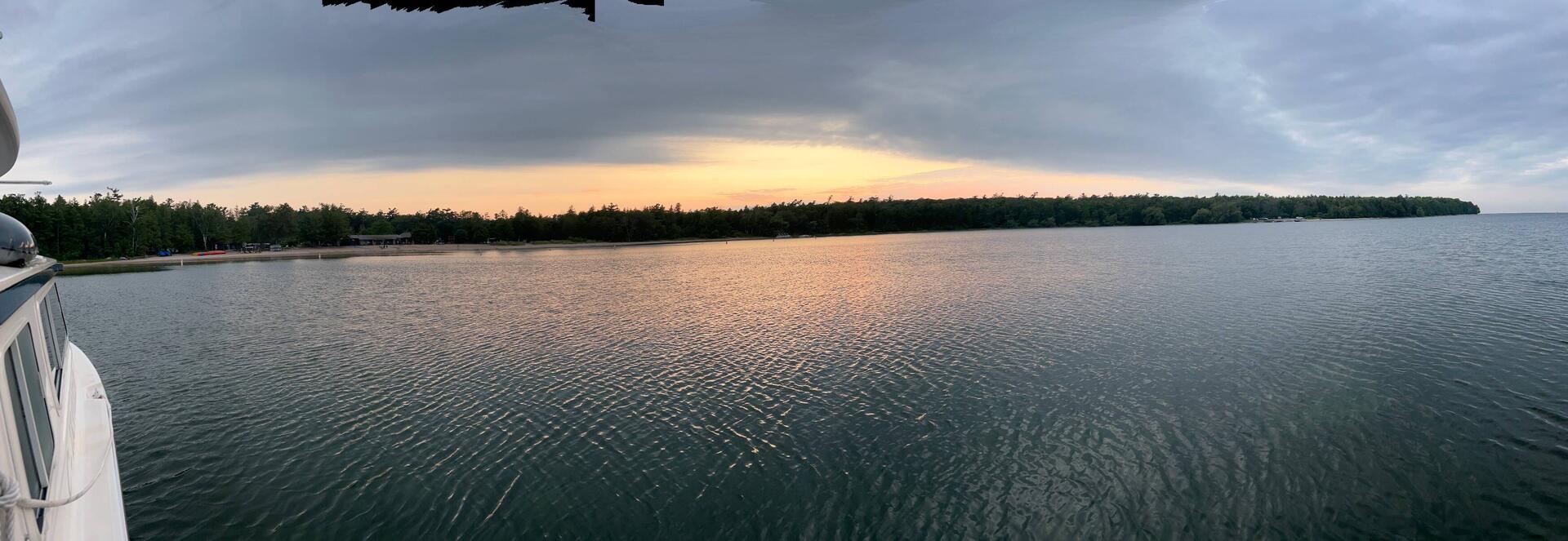 Last night sun setting in Nicolet Bay.