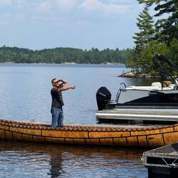 Beth spots a modern-day Voyageur