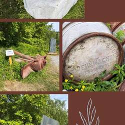 Gedenkstein und Überreste der Tirpitz