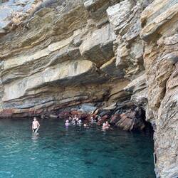The hot springs in the ocean
