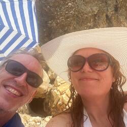 Relaxing on the beach