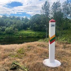 Der Grenzfluss zwischen Litauen und Kaliningrad