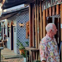 Derek exploring the shops of Atins
