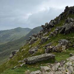 Epic rock formations at the top