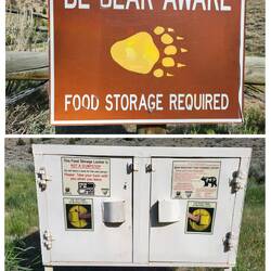 Die Campingplätze sind seit Wyoming praktischerweise mit "Bear Boxes" ausgestattet