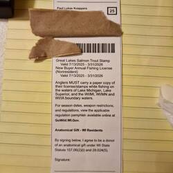 Meine Fisch-Lizenz für Wisconsin habe ich mir einen Tag vorher für 28.75$ online gekauft.
