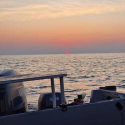 Sonnenaufgang über dem Lake Michigan