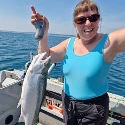 Der größte Fang des Tages: ~ 4 Kg Forrelle