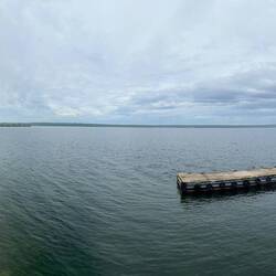 View to the south from the walk around of the Boathouse.