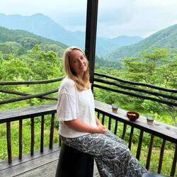 Our hostel's terrace 💚